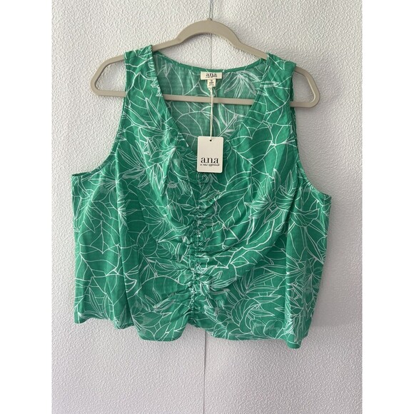 a.n.a  V Neck Sleeveless Tank Top, Women's Size 1X, Green NEW MSRP $37 - Picture 2 of 8